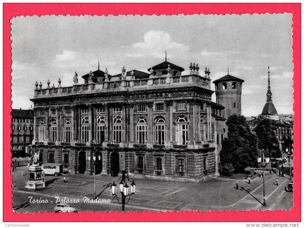 [DC5473] CARTOLINA - TORINO - PALAZZO MADAMA - Viaggiata 1954 - Old Postcard - Palazzo Madama