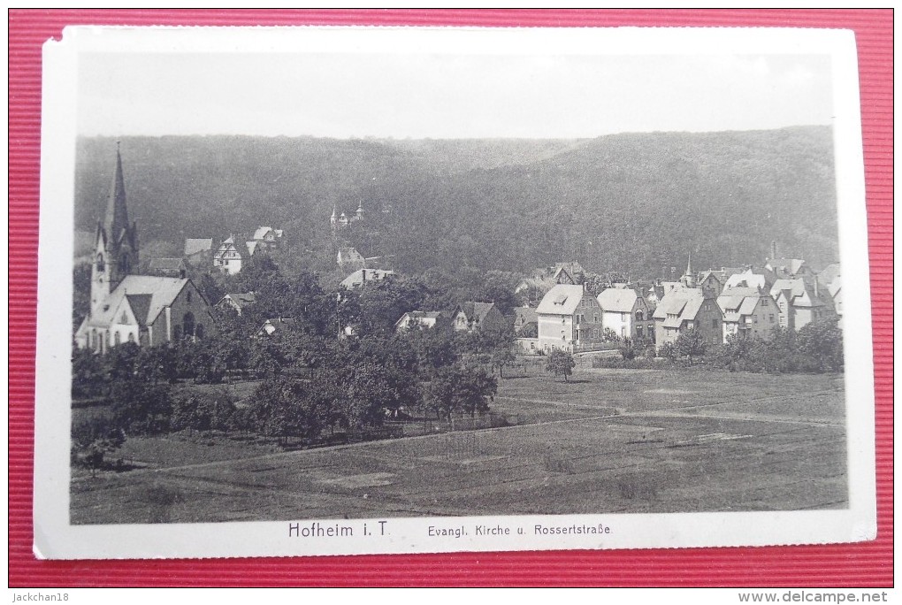 - HOFHEIM I.T EVANGL. KIRCHE A ROSSERTSTRABE- Au Dos Cachet COMMANDANT D´ETAPES - - Hofheim