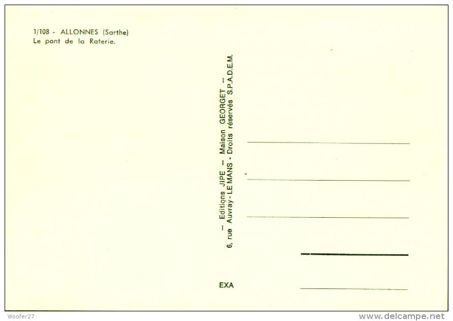 CPM  ALLONNES   , Le Pont De La Raterie Et Le Quartier - Allonnes