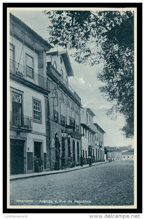 MIRANDELA - Avenida E Rua Da Républica ( Ed. António Adelino Martins )carte Postale - Bragança