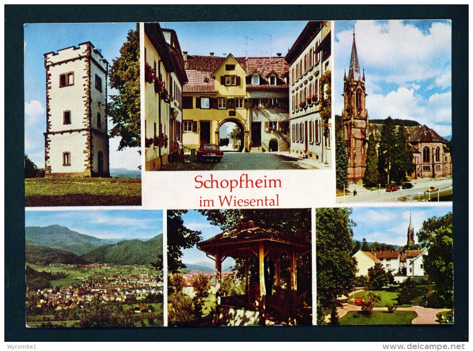 GERMANY  -  Schopfheim  Multi View  Used Postcard As Scans - Schopfheim