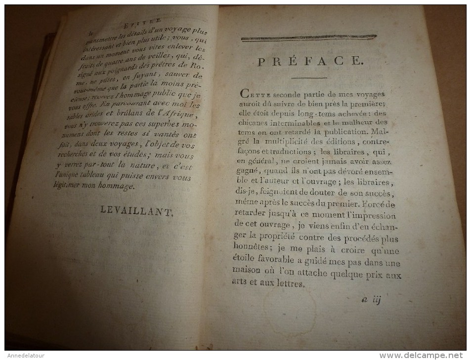 1783-84 Et 85 Tome 1 Et 2 Second VOYAGE Dans L'intérieur De L'AFRIQUE Par Le Cap De Bonne Espérance , Par F. Levaillant - 1701-1800