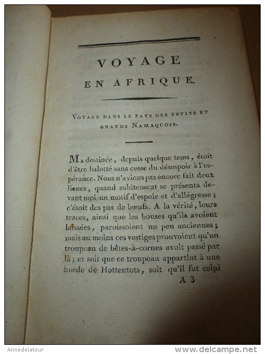 1783-84 et 85 tome 1 et 2 Second VOYAGE dans l'intérieur de l'AFRIQUE par le Cap de Bonne Espérance , par F. Levaillant
