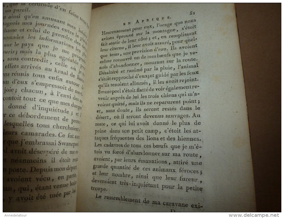 1783-84 et 85 tome 1 et 2 Second VOYAGE dans l'intérieur de l'AFRIQUE par le Cap de Bonne Espérance , par F. Levaillant