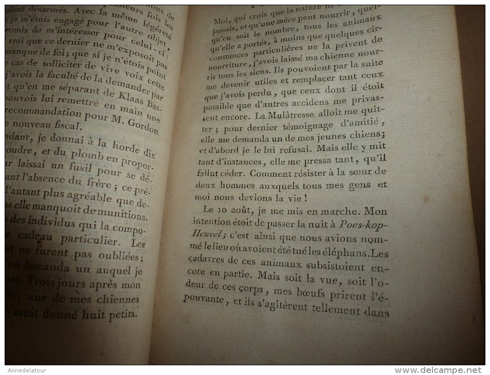 1783-84 et 85 tome 1 et 2 Second VOYAGE dans l'intérieur de l'AFRIQUE par le Cap de Bonne Espérance , par F. Levaillant