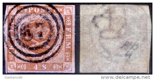 Danimarca-F0009 - 1854 - Y&T: N. 4 (o) - Privo Di Difetti Occulti. - Used Stamps