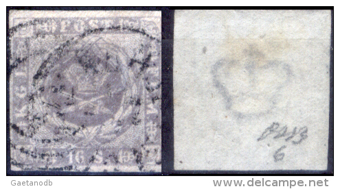 Danimarca-F0011 - 1854 - Y&T: N. 6 (o) - Privo Di Difetti Occulti. - Used Stamps