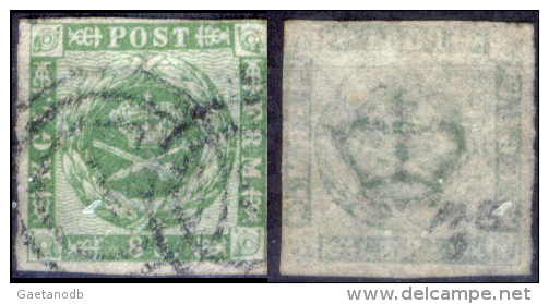 Danimarca-F0017 - 1858 - Y&T: N. 9 (o) - Privo Di Difetti Occulti. - Used Stamps