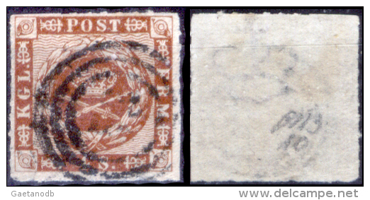 Danimarca-F0018 - 1858 - Y&T: N. 10 (o) - Privo Di Difetti Occulti. - Used Stamps