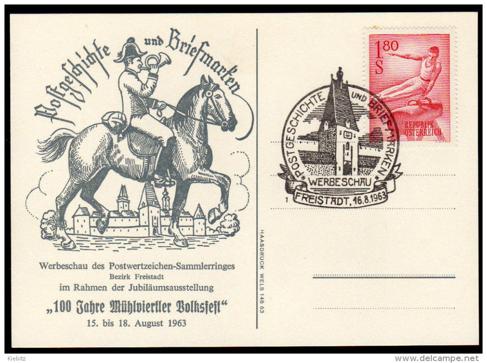 ÖSTERREICH 1963 - Postgeschichte Und Briefmarken / Werbeschau In Freistadt - Sonderstempelkarte - Post