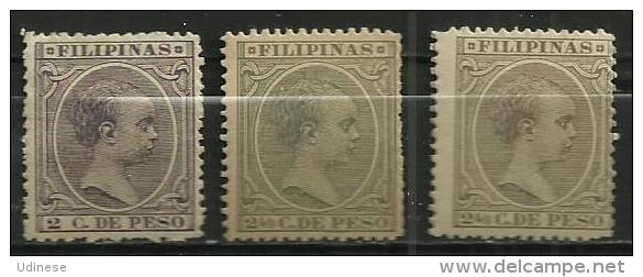 PHILIPPINES 1890 - KING ALPHONSE XIII - MH MINT LGHTLY HINGED - Philippines