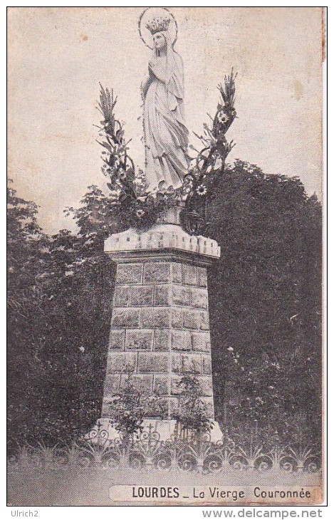 CPA Lourdes - La Vièrge Couronnée - 1929 (13740) - Lourdes