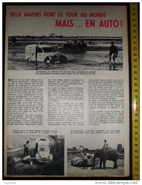 DOCUMENT CITROEN 2CV 2 CV LE TOUR DU MONDE AU PAKISTAN CLAUDE LAYEC ET SERGE DELIGNY - Collezioni