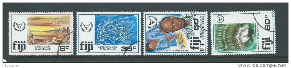 Fiji 1981 Disabled Year & Paintings Set 4 FU - Fiji (1970-...)