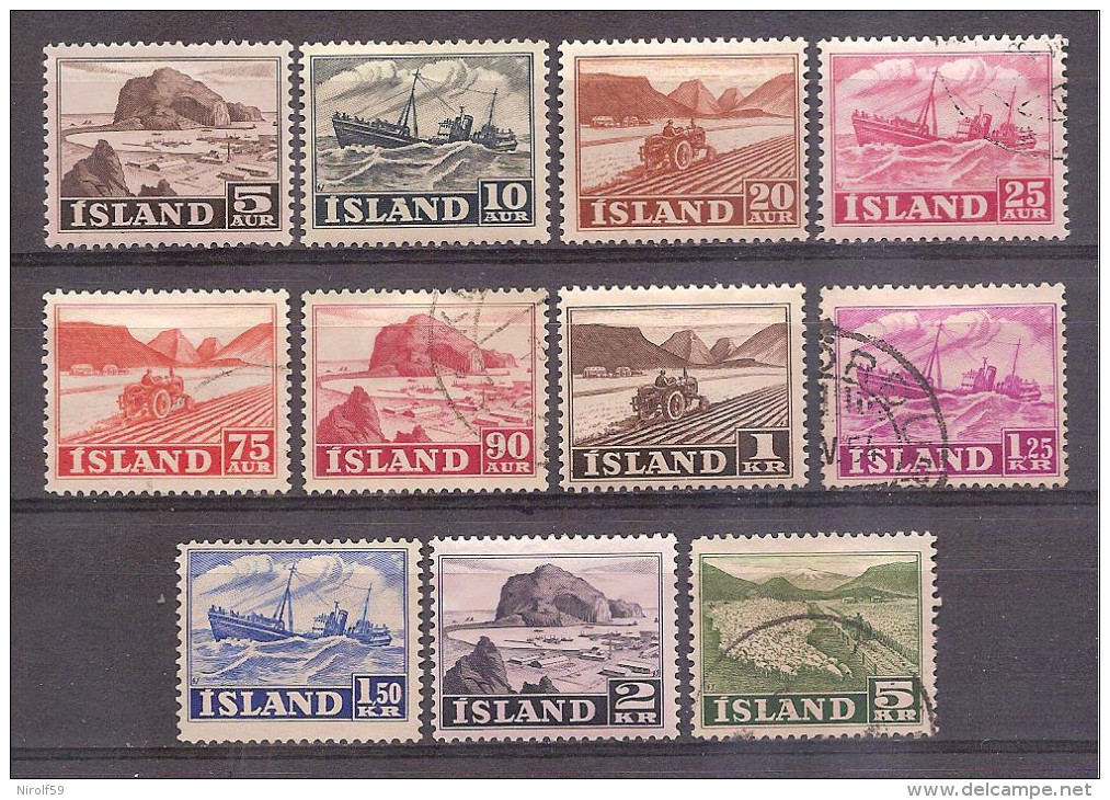 Iceland 1950/54 - Fishing And Agriculture(short Set) - Used Stamps