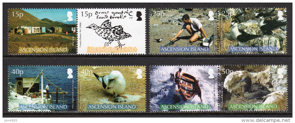 ASCENSION. 2007 ORNITHOLOGISTS UNION CENTENARY EXPEDITION SET MNH. - Ascensione