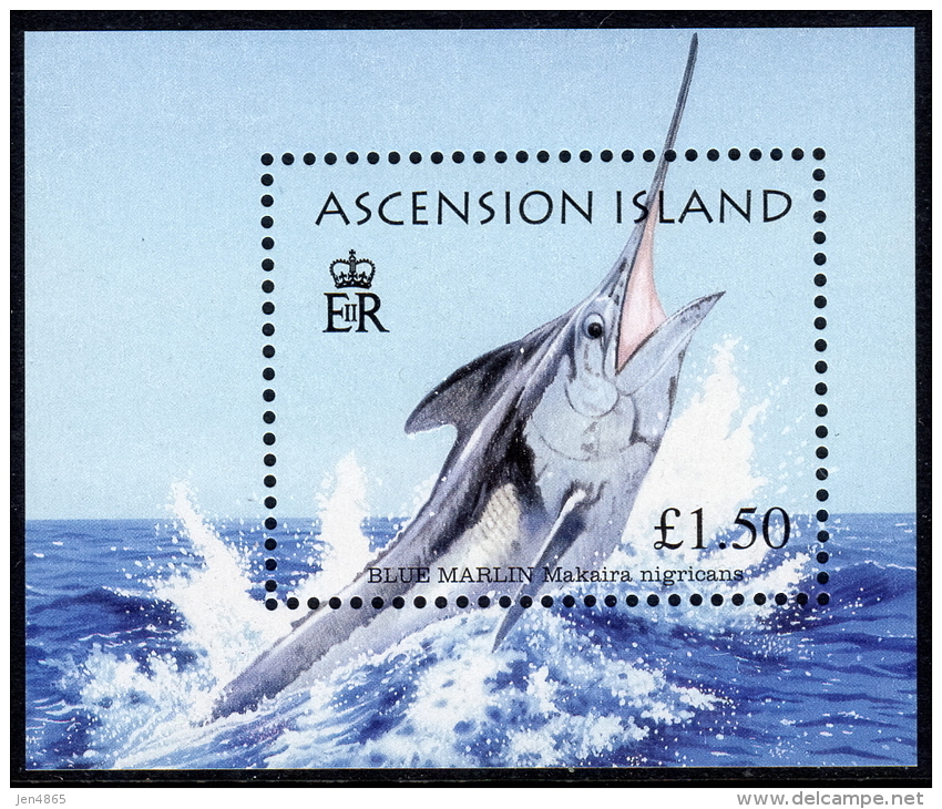 ASCENSION. 2004 SPORT FISHING (FIRST SERIES) BLUE MARLIN SHEET MNH. - Ascensione