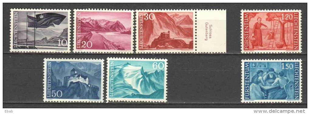 Liechtenstein 1959-1960 Mi 381-385 & 396-397 MNH - Ongebruikt