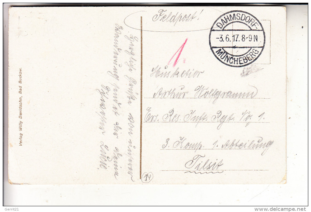 0-1276 BUCKOW, Am Schermützelsee, 1917 - Buckow