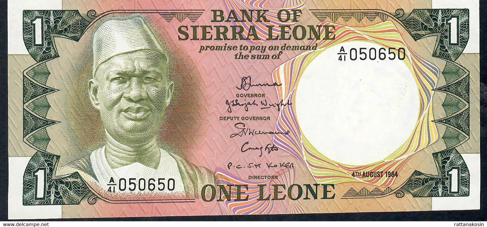 SIERRA LEONE  P5e  1 LEONE  1984  #A/41       UNC. - Sierra Leone