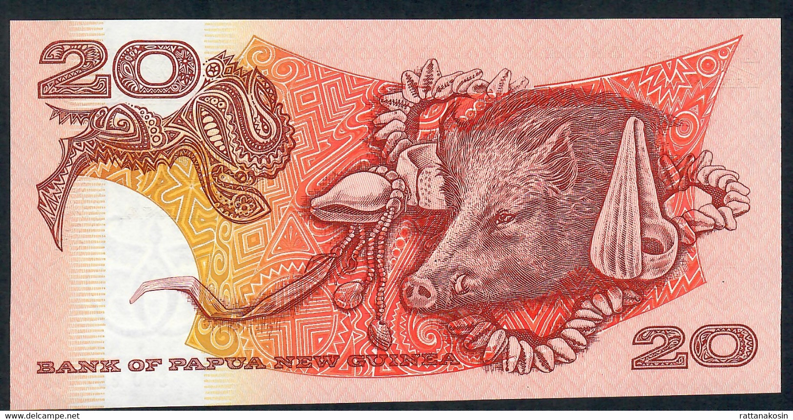 PAPUA NEW GUINEA P10b2  20  KINA  Intro.1985  Signature 5 (1994) RARE SIGNATURE   UNC. - Papua Nueva Guinea