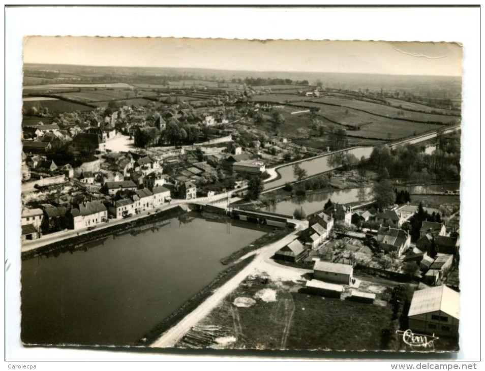 CP - CERCY LA TOUR (58) VUE AERIENNE SUR LE BASSIN L ARON ET LE CANAL - Autres & Non Classés