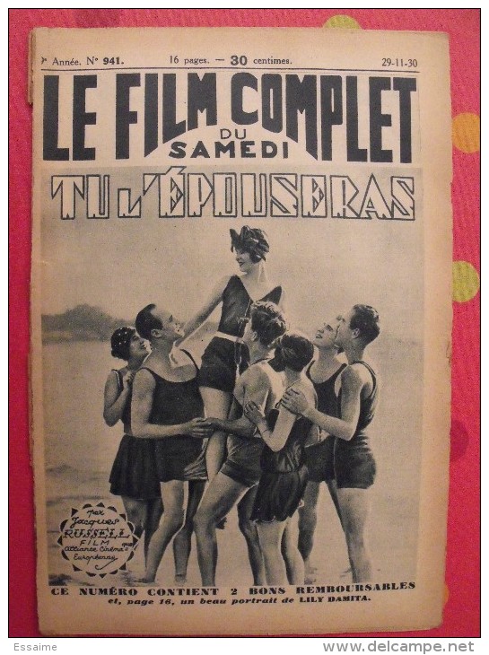 revue Le film complet. 1930-1931. Une revue à choisir.