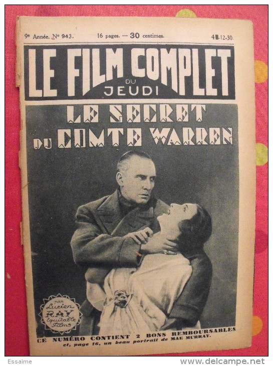 revue Le film complet. 1930-1931. Une revue à choisir.