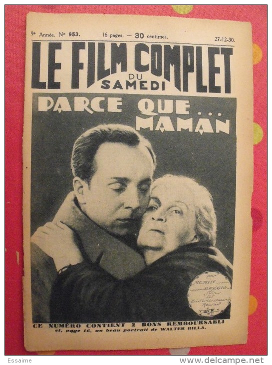 revue Le film complet. 1930-1931. Une revue à choisir.