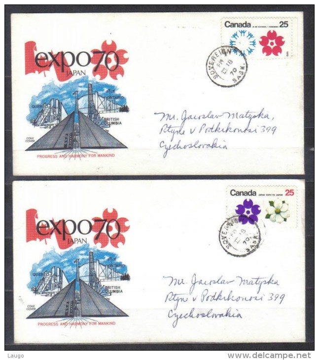 Canada FDC Mi 451-454 World Exposition EXPO Osaka 1970   Addressed - 1970 – Osaka (Japan)