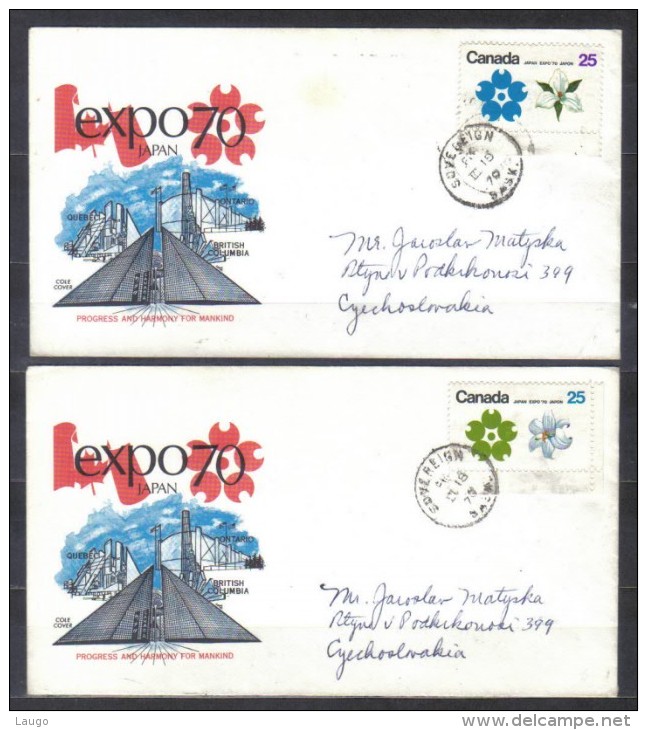 Canada FDC Mi 451-454 World Exposition EXPO Osaka 1970   Addressed - 1970 – Osaka (Japan)