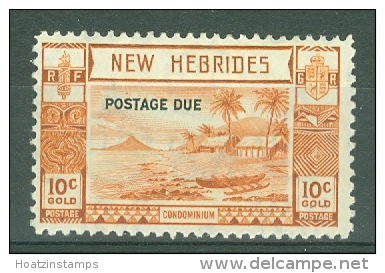 New Hebrides: 1938   Postage Due   SG D7   10c   MH - Neufs