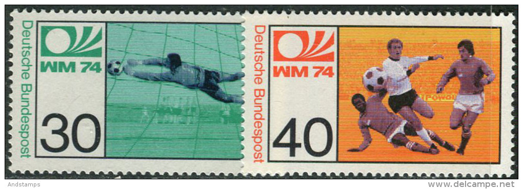 Bundespost 1974. Michel #811/12 MNH(**)/Luxe. Soccer. WM-74 (TS22) - 1974 – Germania Ovest