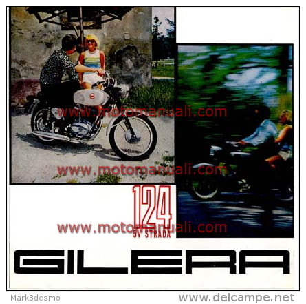 GILERA 124 5V STRADA 1968 Moto Depliant Originale Genuine Brochure Prospekt - Motorräder