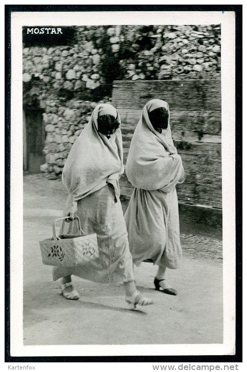 Mostar, Muslim, Zene, Traditonal Costume, Women, Frauen, 1940 - 1945 - Bosnien-Herzegowina