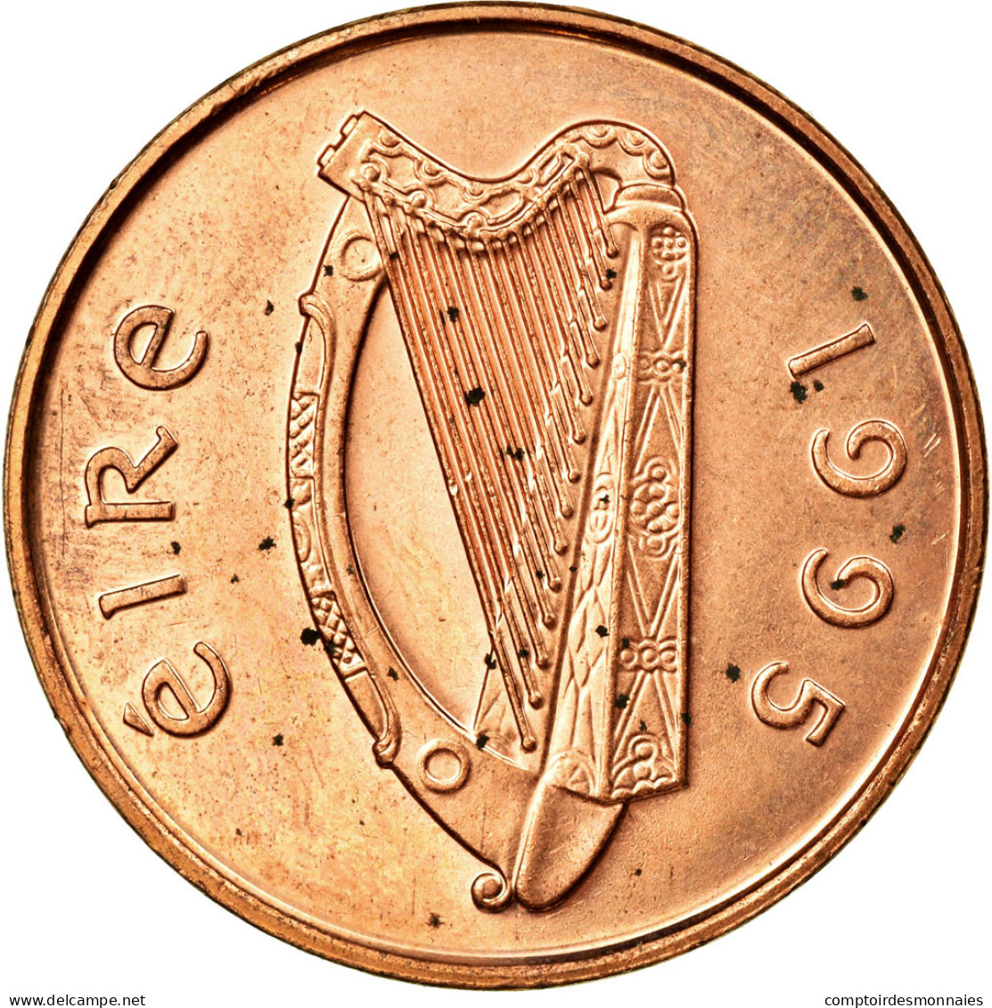 Monnaie, IRELAND REPUBLIC, 2 Pence, 1995, SUP, Copper Plated Steel, KM:21a - Irlanda