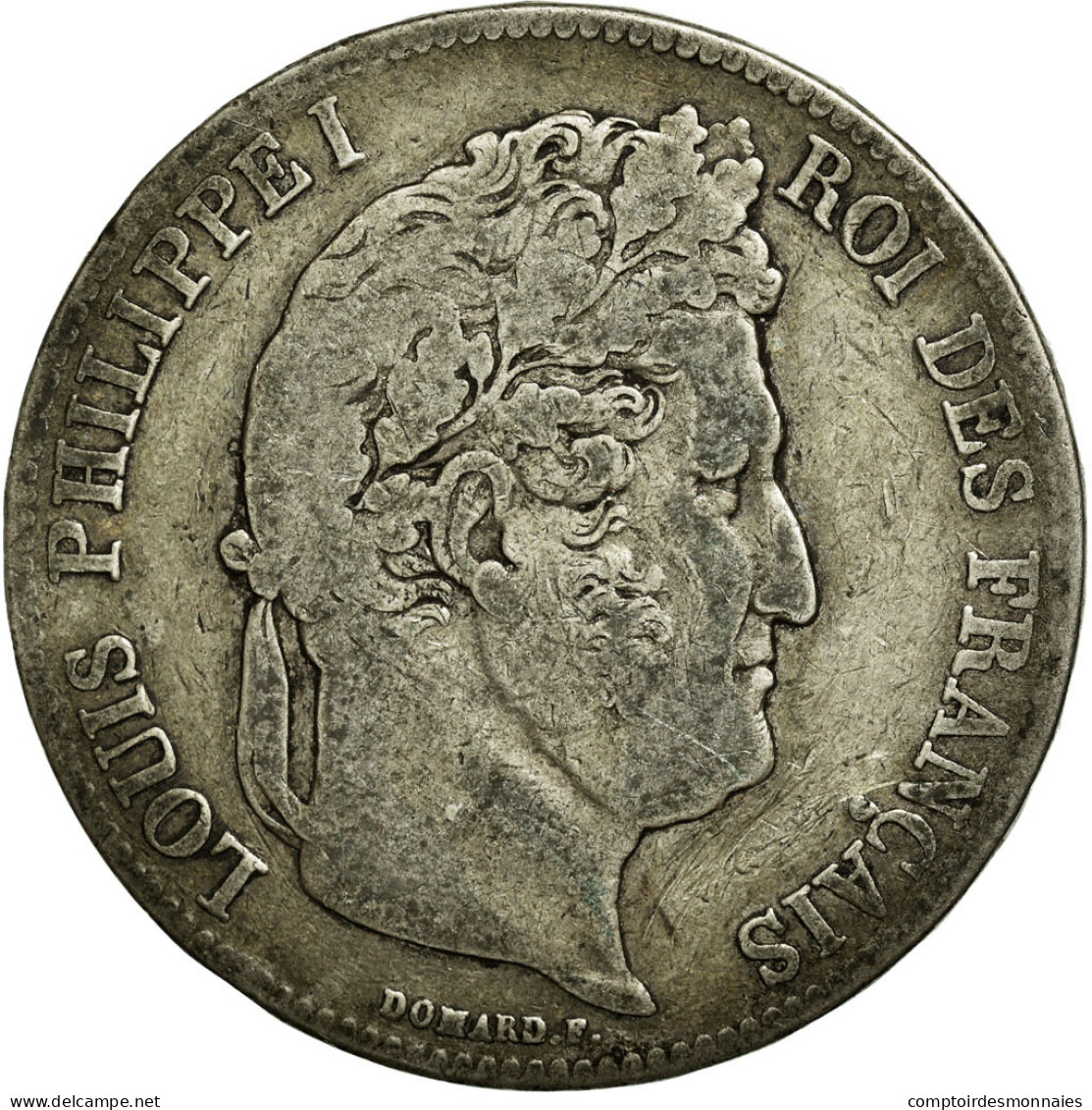 Monnaie, France, Louis-Philippe, 5 Francs, 1839, Rouen, TB, Argent, KM:749.2 - J. 5 Francs