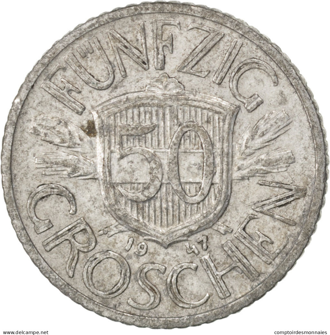 Monnaie, Autriche, 50 Groschen, 1947, TTB, Aluminium, KM:2870 - Austria