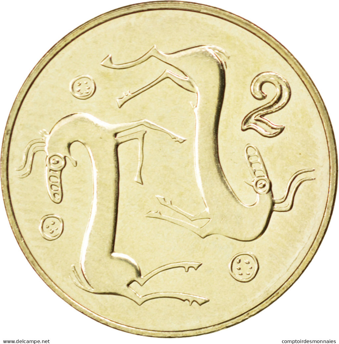 Monnaie, Chypre, 2 Cents, 2004, SPL, Nickel-brass, KM:54.3 - Zypern