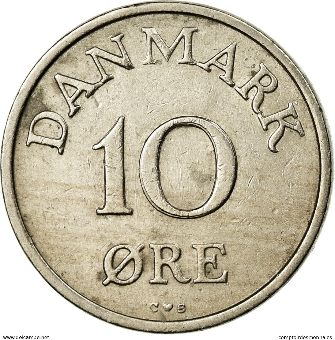 Monnaie, Danemark, Frederik IX, 10 Öre, 1957, TTB, Copper-nickel, KM:841.2 - Denemarken