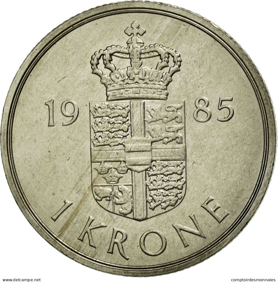 Monnaie, Danemark, Margrethe II, Krone, 1985, SUP, Copper-nickel, KM:862.3 - Denmark