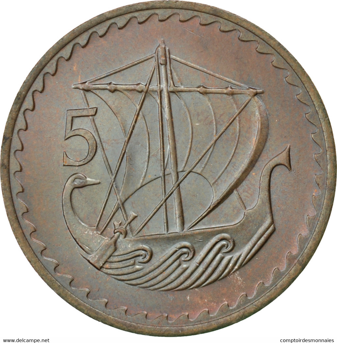 Monnaie, Chypre, 5 Mils, 1980, SPL, Bronze, KM:39 - Cipro