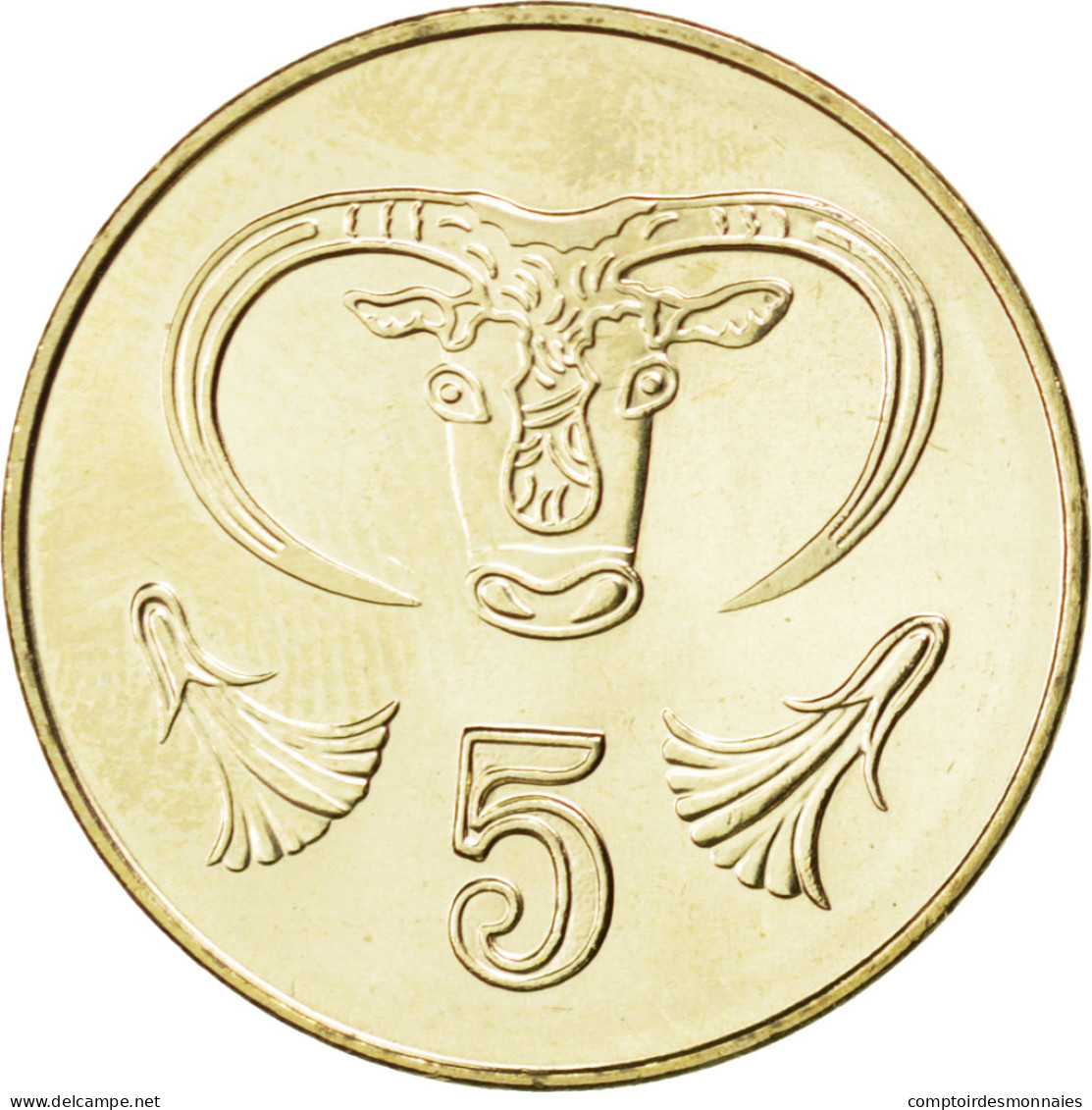 Monnaie, Chypre, 5 Cents, 2004, SPL, Nickel-brass, KM:55.3 - Chypre