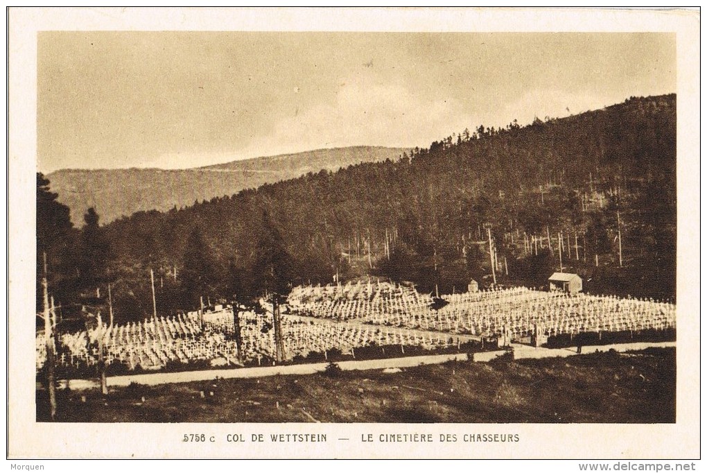 12415. Postal COL De WETTSTEIN (Haute Rhin) Alsace. Soultzeren.    Le Cimetiere Des Chasseurs - Soultz