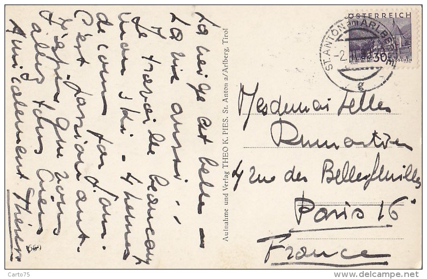 Autriche - Saint Anton Am Arlberg - Postmarked 1933 - St. Anton Am Arlberg