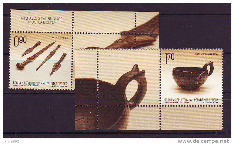 BiH Republic Srpska 2014 Y Archaeology Findings From Donja Dolina With Label MNH - Bosnia And Herzegovina