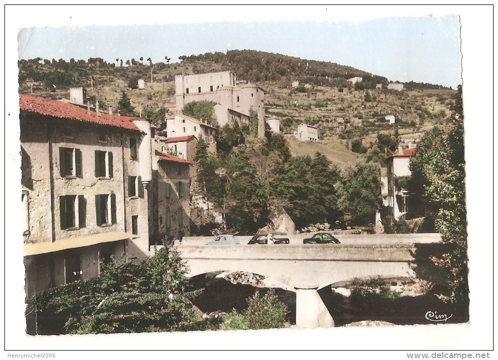 Ardèche - 07 - Largentière Le Chateau Du 12e Siècle Et Le Pont Sur La Rivière Ligné Ed Photo Cim - Largentiere