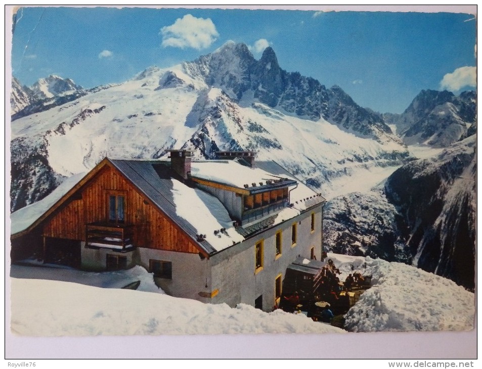 Chamonix, Le Vieux Chalet De La Flégère, Les Champs De Ski De Lognan, La Verte, Les Drus, La Mer De Glace. CPSM. - Chamonix-Mont-Blanc