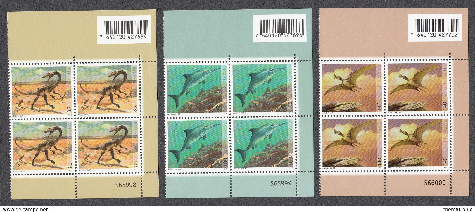 Suiza / Switzerland 2010 - Michel 2167-2169 - Blocks Of 4  ** MNH - Unused Stamps
