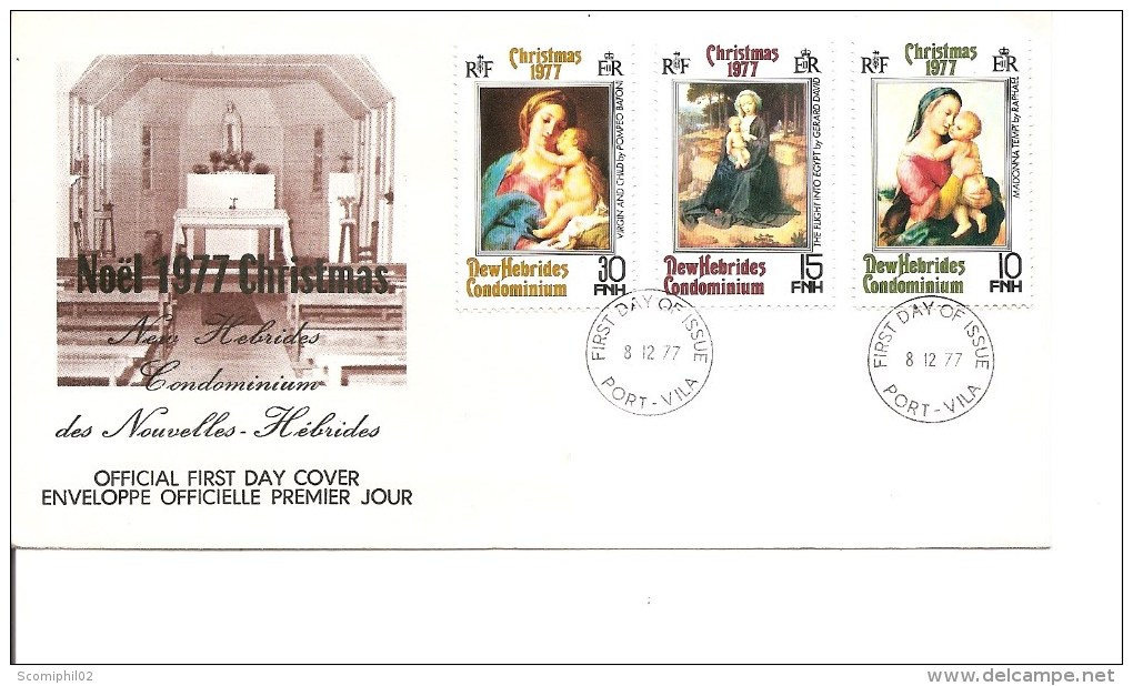 Nouvelles -hébrides -Noel ( FDC De 1977 à Voir) - Cartas & Documentos